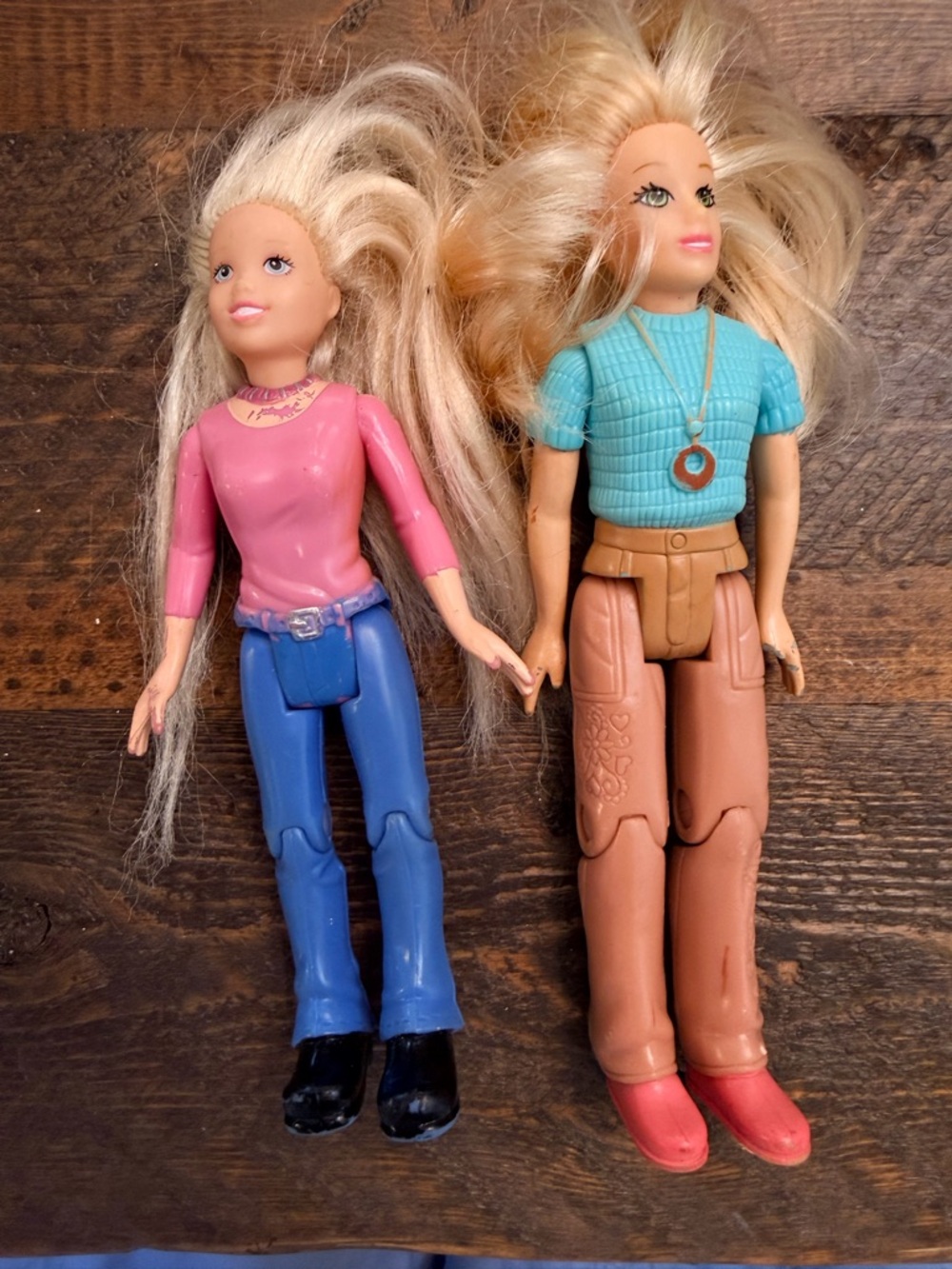 Fisher Price Loving Family Dollhouse BLONDE mom daughter doll 2006 GUC SET OF 2